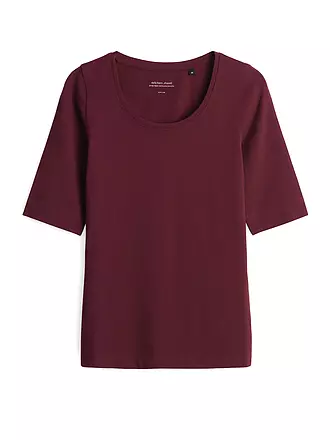 OPUS | Basic T-Shirt "Daily F" | dunkelrot